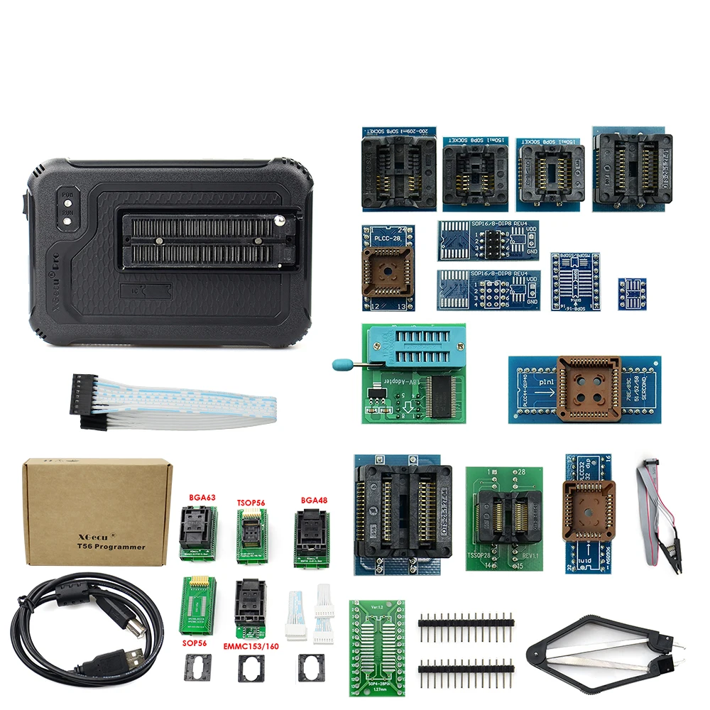 Imagem -06 - Genuíno T56 Universal Programador para Xgecu Suporte Poderoso Nem Nand Flash Emmc Mais 17 22 Adaptadores Calculadora de Programação