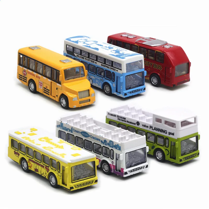 Venda quente 1:60 liga puxar para trás mini modelo de ônibus, alta simulação de ônibus turístico brinquedo, presente conjunto, frete grátis