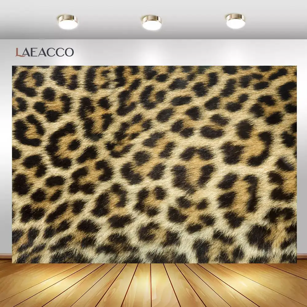 Laeacco  Leopard Pattern Surface Of Leather Texture Seamless Pattern Photographic Background Photo Backdrop For Photo Studio