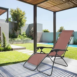 Silla reclinable de tela transpirable, tumbona duradera, funda de tela de repuesto, cojín, cama elevada para jardín y playa