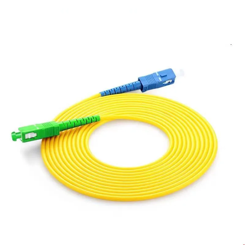 Imagem -02 - Ftth sc Apc-sc Upc Simples Singlemoode Lszh 3m Cabo de Remendo Óptico Cabo de Fibra Óptica 3.0 mm Jumper 1m 2m 20 Peças