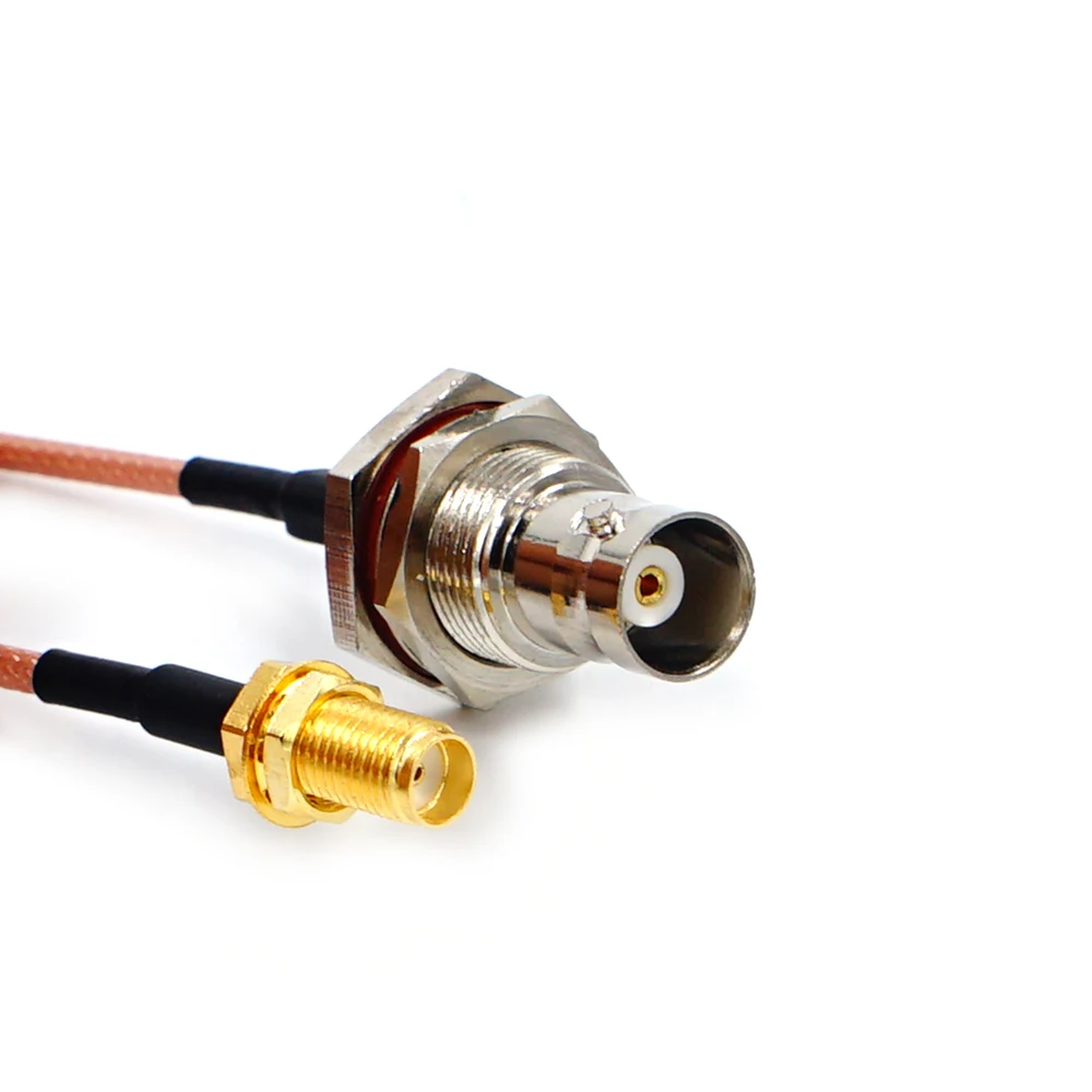 RG316 Cable RF Coaxial Jumper Pigtail BNC female jack bulkhead to SMA Female SMA Plug adapter