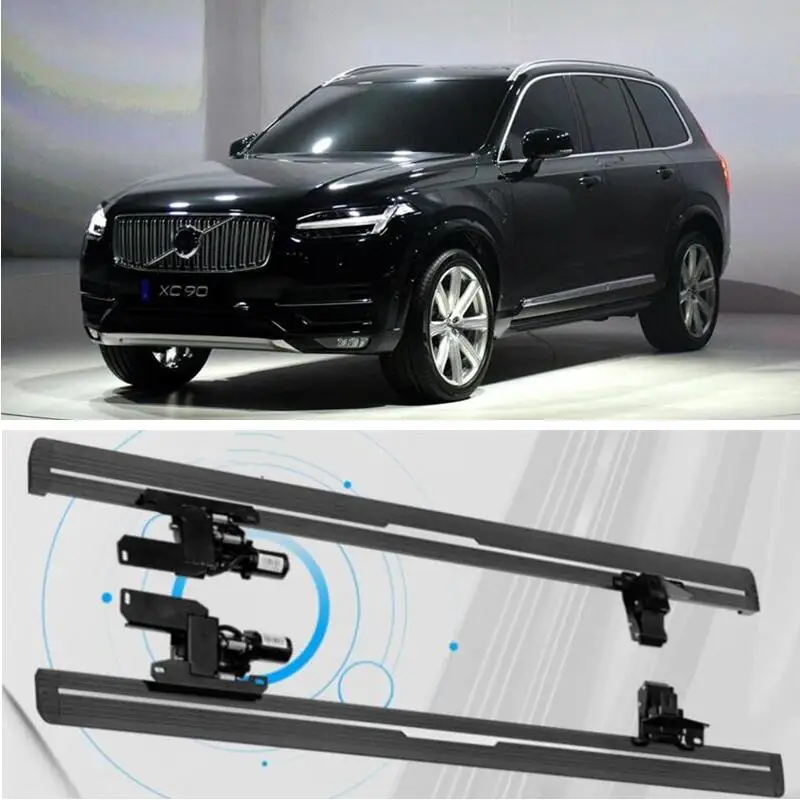 For VOLVO XC90 2015 2016 2017 2018 2019 2020 2021 22 Electric Motor Automatic Switch Closed Running Boards Side Step Bar Pedals