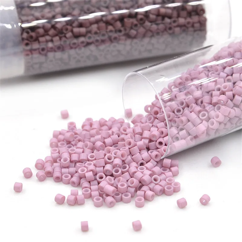 1,6 mm Imitation Delica Glasperlen 10 g/Rohr 2000 Stück mattierte matte Farbe Rocaillesperle für handgefertigten Schmuck DIY Bekleidungszubehör – Detail 6