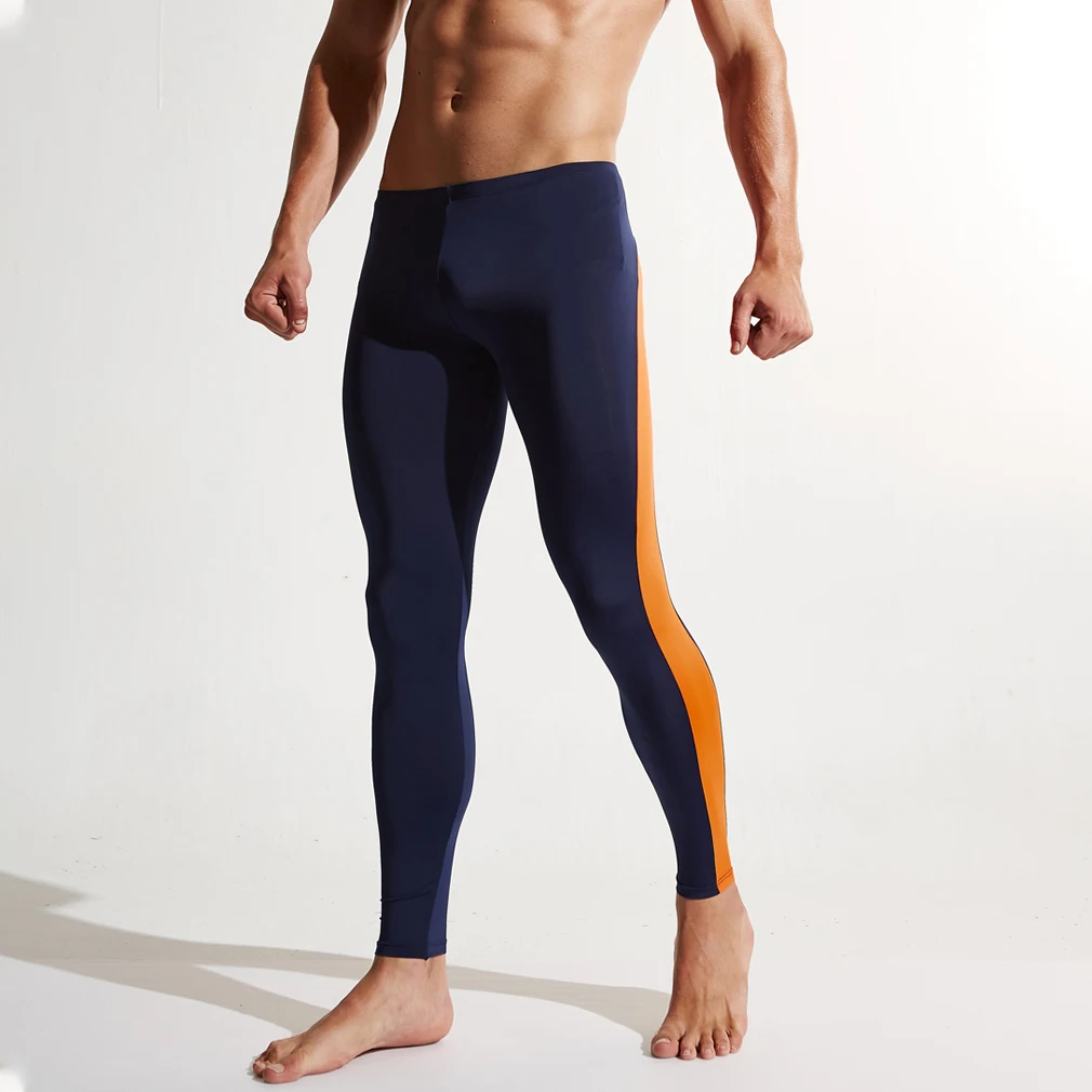 

Fitness Compression Length Legging Athletic Sport Pants Men Gym Training Tight Tracksuit Athletic Pants by AIMPACT SJ01