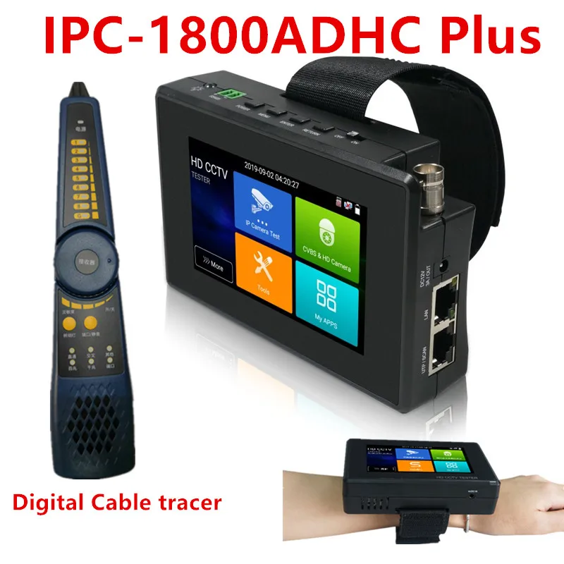 

HD CCTV Tester IPC-1800ADH Plus 4K 8MP IP CVBS CVI TVI AHD WiFi Hotspot Digital Cable Tracer RJ45 TDR IP Camera Tester POE