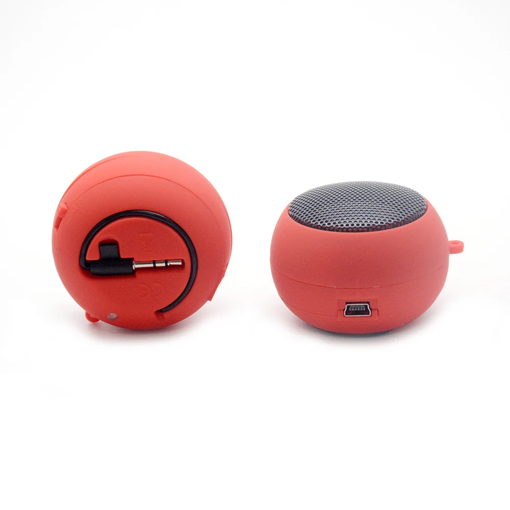 Hamburger Mini Speaker Mp3 Music Loudspeaker Player Outdoor 3.5mm Wired Speaker Sound Box for Computer Phones