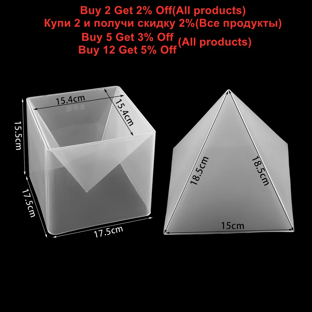 Pyramid Triangle Silicone Mold Geometry UV Epoxy Resin Table Decoration Casting Mould for DIY Epoxy Resin Crafts Jewelry Tools