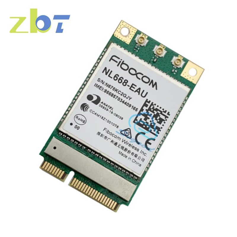 ZBT-NL668-EAU Fibocom Original, Mini PCIE 4G LTE Cat4, módulo LTE FDD/TDD, banda de frecuencia GSM GPRS para Europa y Australia, NL668-EU