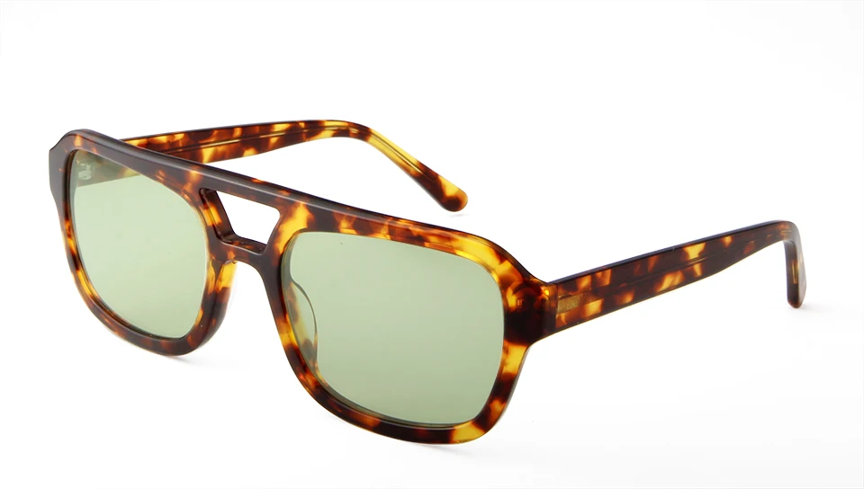 VE Designer Quadratische Sonnenbrille für Damen, Hochwertige Weiße Acetat-Sonnenbrille für Herren, Doppelbrücken-Design, Große Gläser, Oculos – Detail 10