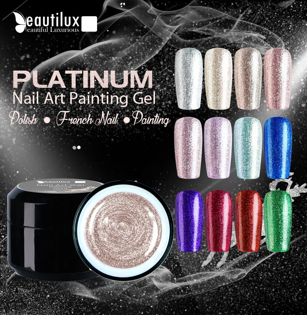 Beautilux Platina Schilderij Gel Hoogglans Multifunctionele Nail Art Design UV LED Gel Lak Salon Professionele Gels Vernis 6g