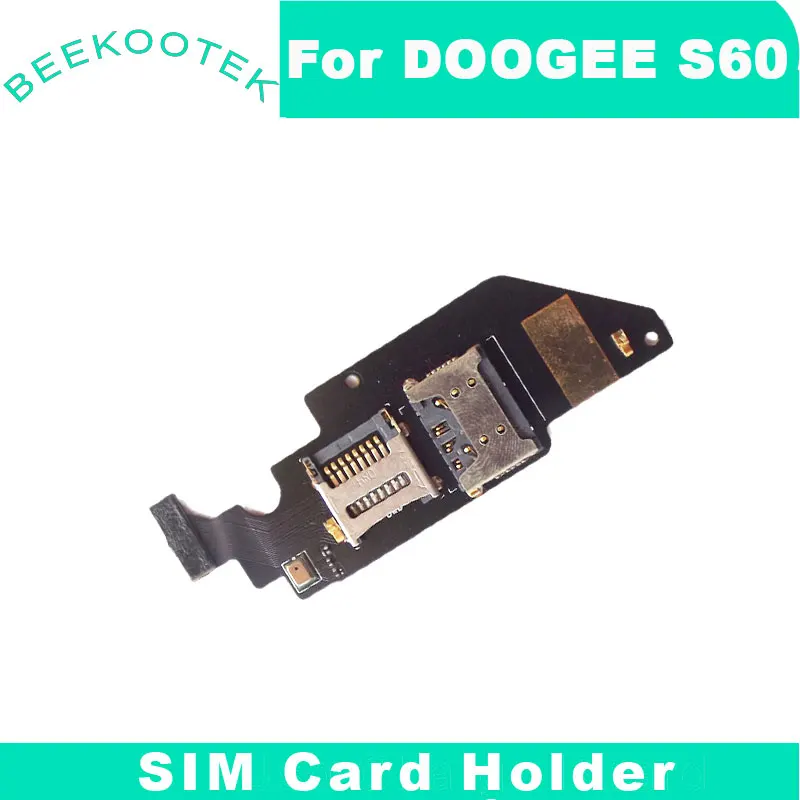 

New Original Card Holder SIM Card Holder With Flex Cable Tray Card Slot Tray Reader For Doogee S60 Mobile Phone