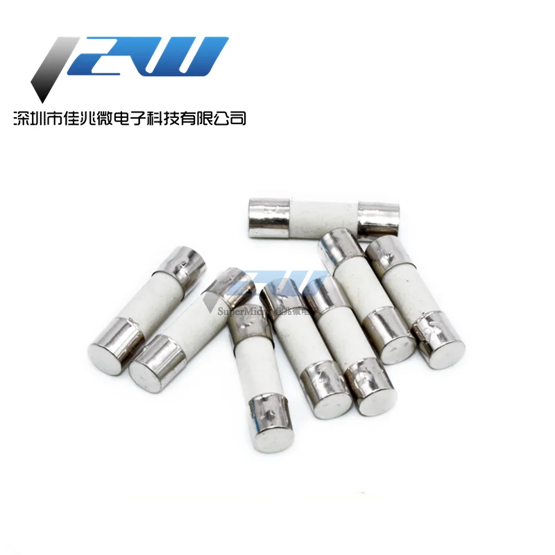 10pcs Fast blow Ceramic Fuse 5mm x 20mm 6x30 T 0.5A 1A 2A 3A 4A 5A 6A 8A 10A 13A 15A 16A 20A 30A 250V Car Cigar Microwave Oven