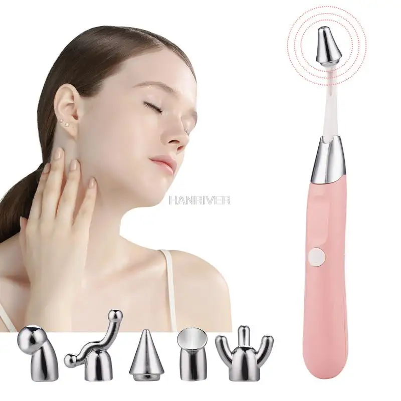 6 in 1 Body Massager Electric Tinnitus Relief Massager Anti Aging Face Firming Massager Skin Tightening Stick Ear Pain Relief