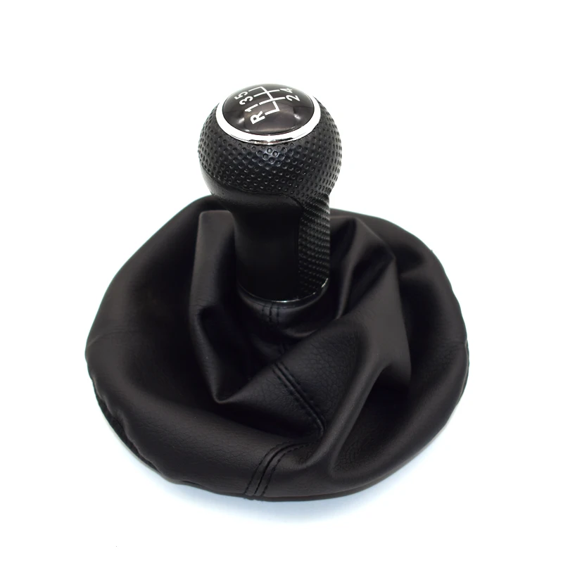 5 Speed Car Manual Gear Shift Knob With Black Boot Cover Gaitor Collar for Volkswagen VW Golf 3 Jetta MK3 1991-1998