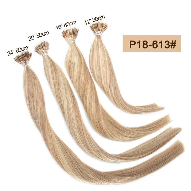 Micro Bead Human Hair Extensions Invisible Non-remy Real Human Hair 50 strands Natural Black Brown Blonde Nano Rings Hair