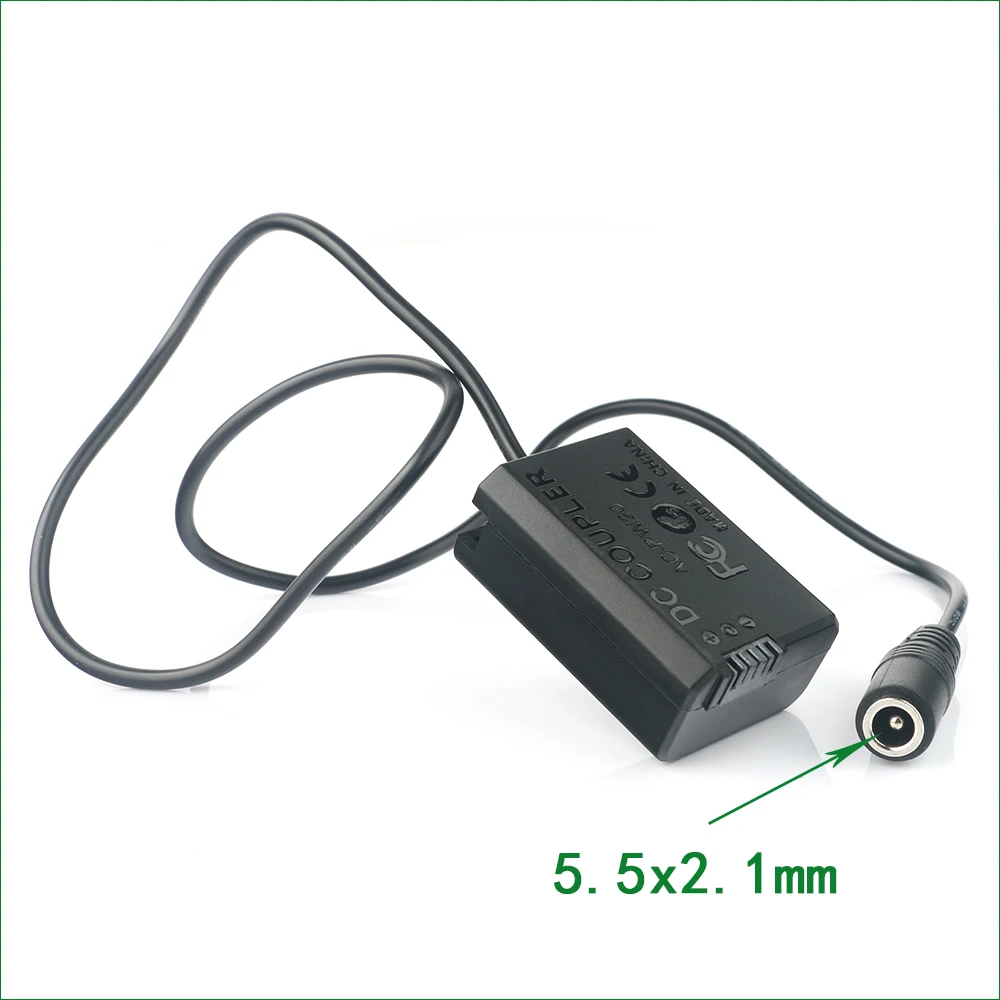 NP-FW50 DC Coupler Dummy Battery Fit Power for Sony ILCE-7 ILCE-7S ILCE-7R ILCE-7RM2 ILCE-7SM2 ILCE-7M2