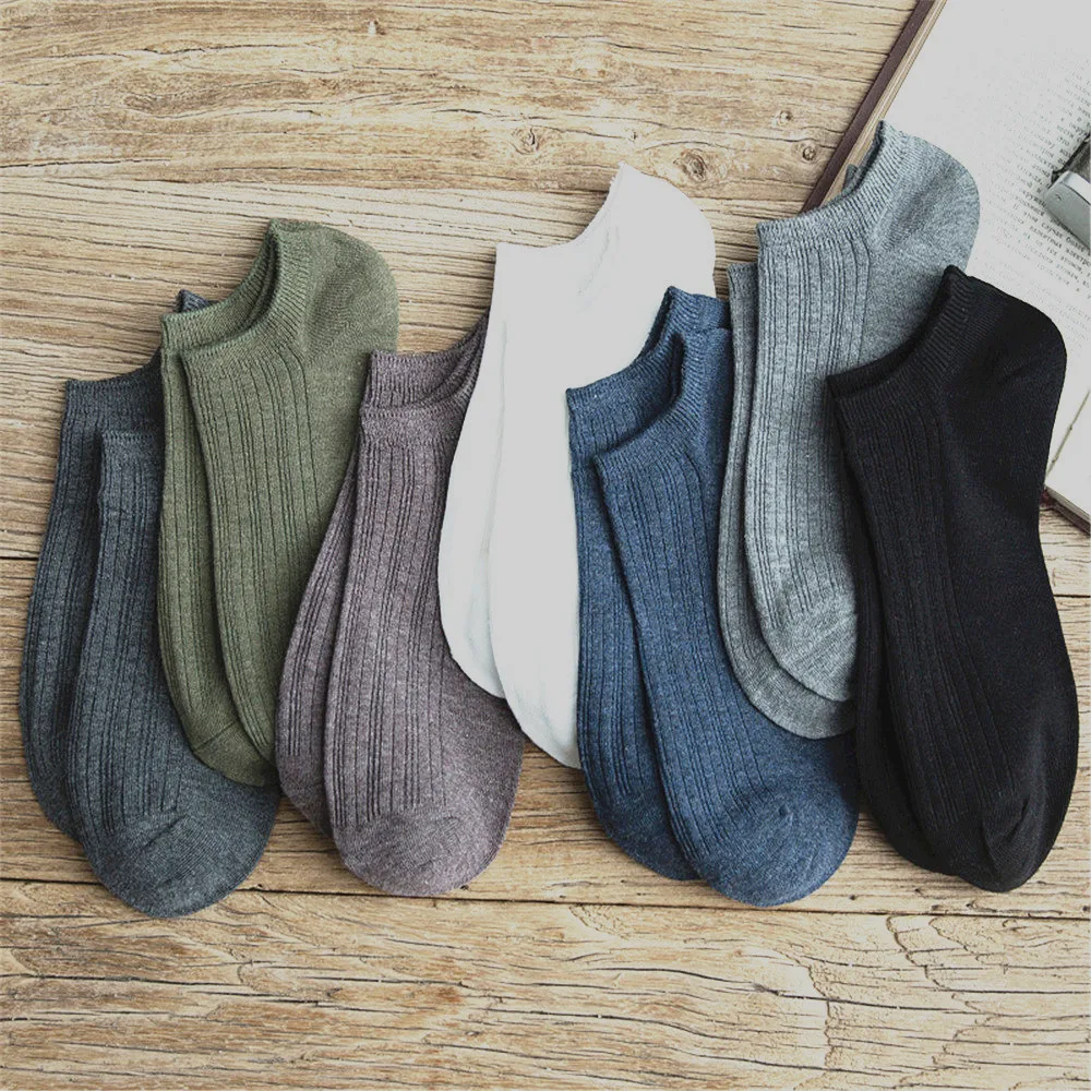 Men Sock Breathable Solid Cotton Ankle Sock Spring Summer Casual Male Funny Sock Meias calcetines