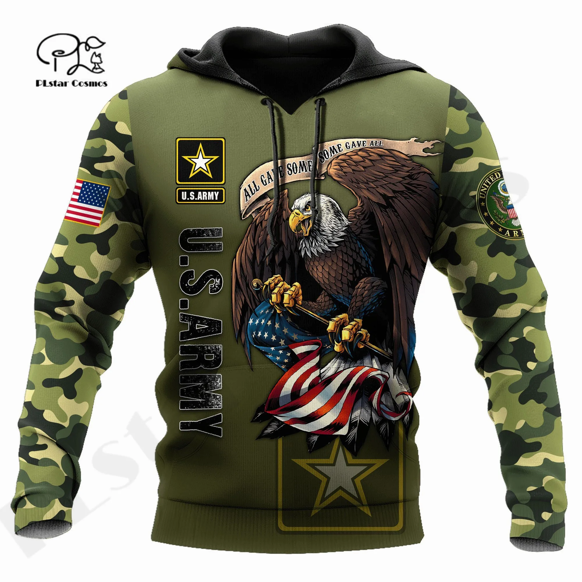 PLstarCosmos 3DPrint Newest US Veteran Army Art Unique Men/Women Cozy Hrajuku Casual Streetwear Hoodies/Zip/Sweatshirt Style-20