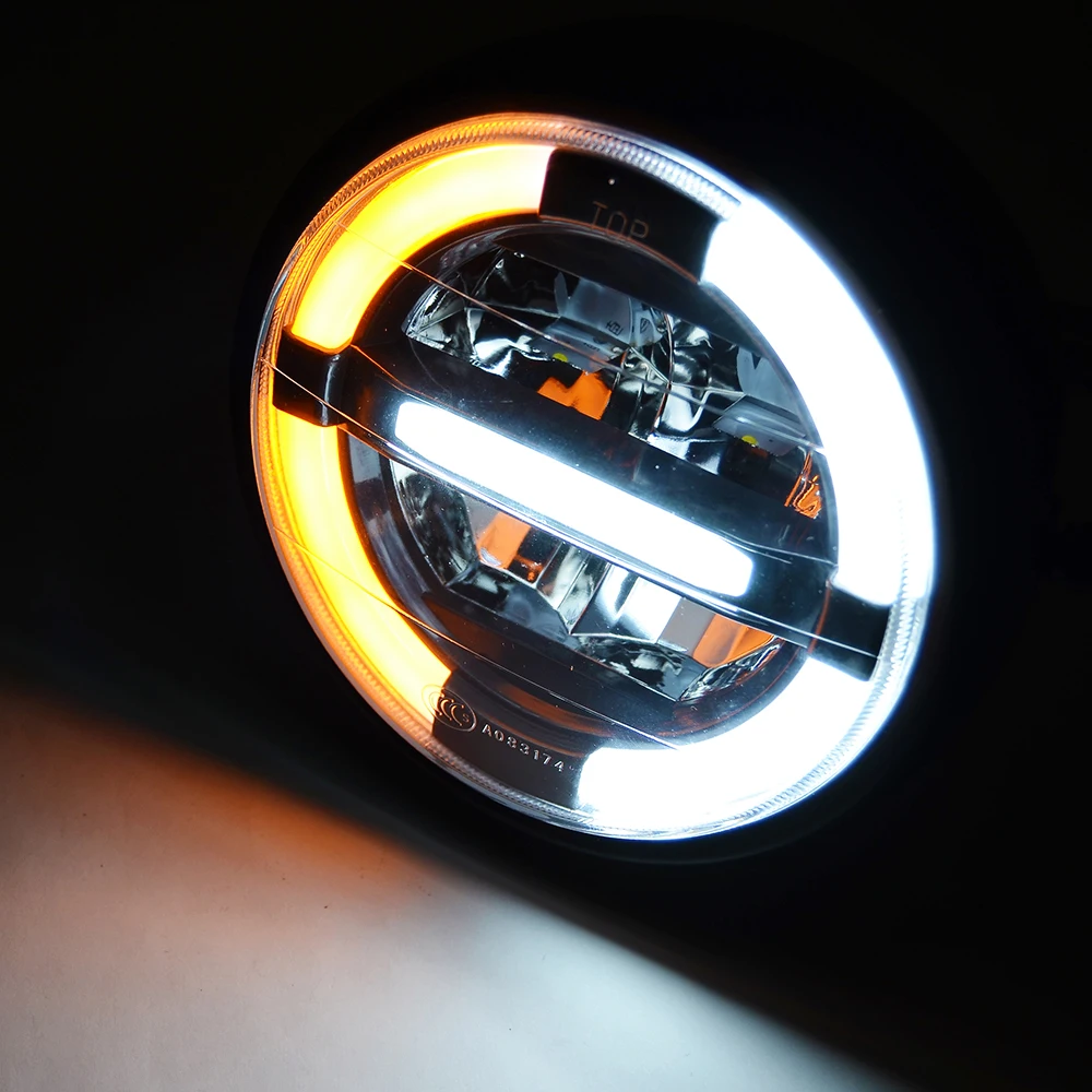 New Hot 7" Motorcycle LED Headlight High Low Beam DRL Daytime Running Light 12V For Honda Kawasaki Yamaha Victory Cafer Racer - Image 3