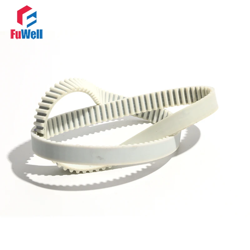 HTD5M PU Timing Belt 3450/3460/3480/3500mm 15/20/25/30mm Width Gear Belt Closed Loop White Polyurethane Toothed Pulley Belt