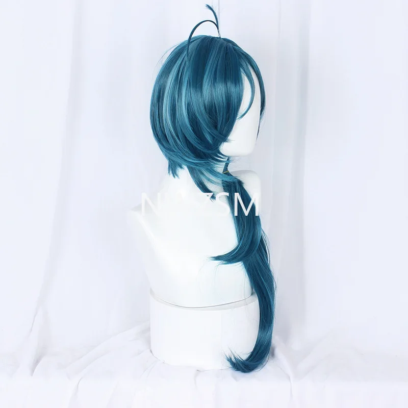 Genshin Tác Động Kaeya Cosplay Nam Mực-Xanh Dương Tóc Giả Trang Phục Hóa Trang Chịu Nhiệt Tóc Tổng Hợp Peluca Anime Tóc Giả