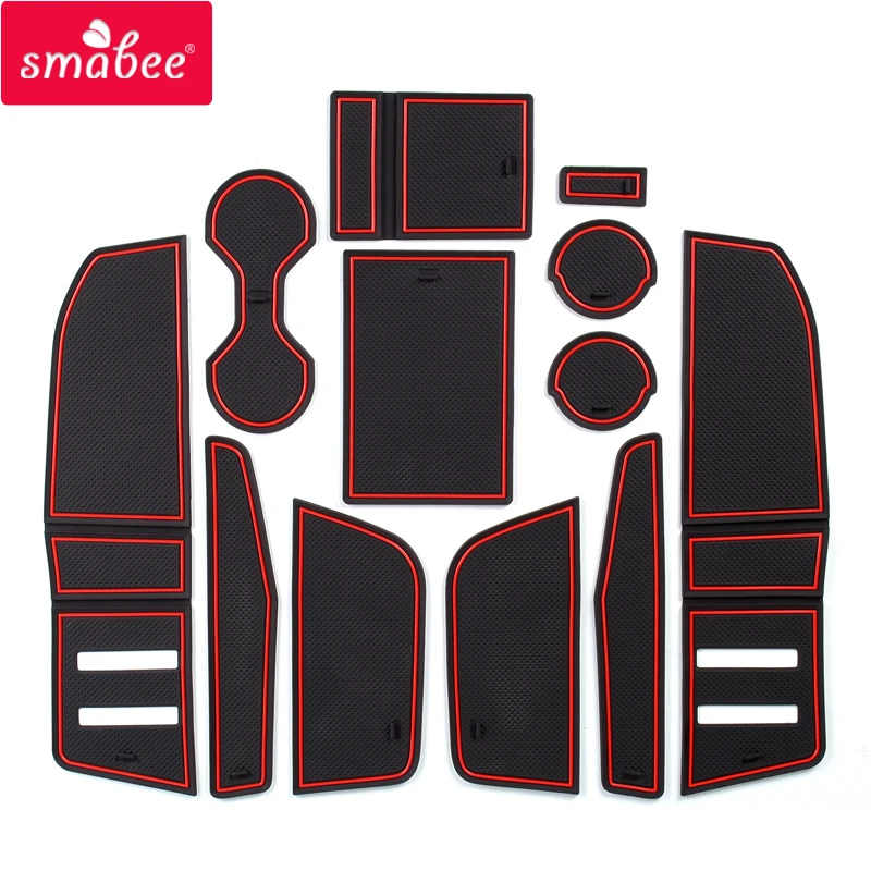 Smabee Anti-Slip Gate slot mat for Audi Q3 2019 2020 Accessories Rubber Coaster Cup Holders Non-slip mats Accessories sticker