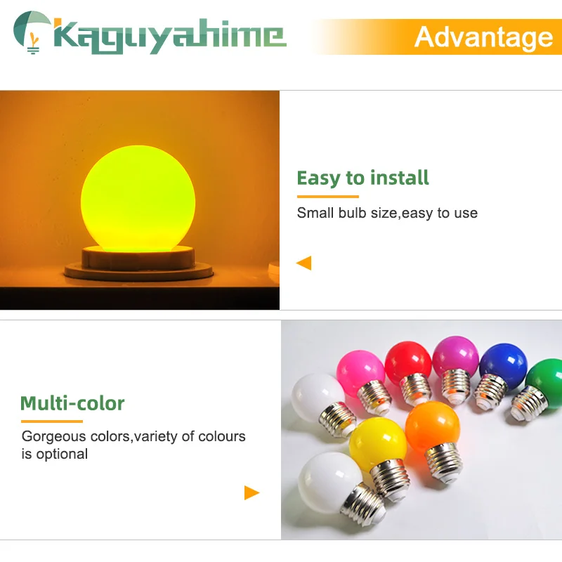 =(K)=  2Pcs Colorful E27 Bulb Led 3W USB Lamp Globe Lampada AC 220V SMD 2835 RGB Flashlight G45 Led Bomlillas KTV Bar Spot Light