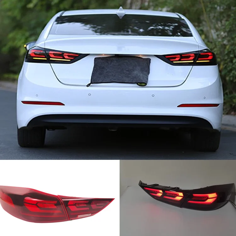 

New LED Taillights Assembly For Hyundai Elantra 2016-2018 LED Rear Lamp Brake Reverse Light Rear Back Up Lamp DRL Car Tail light