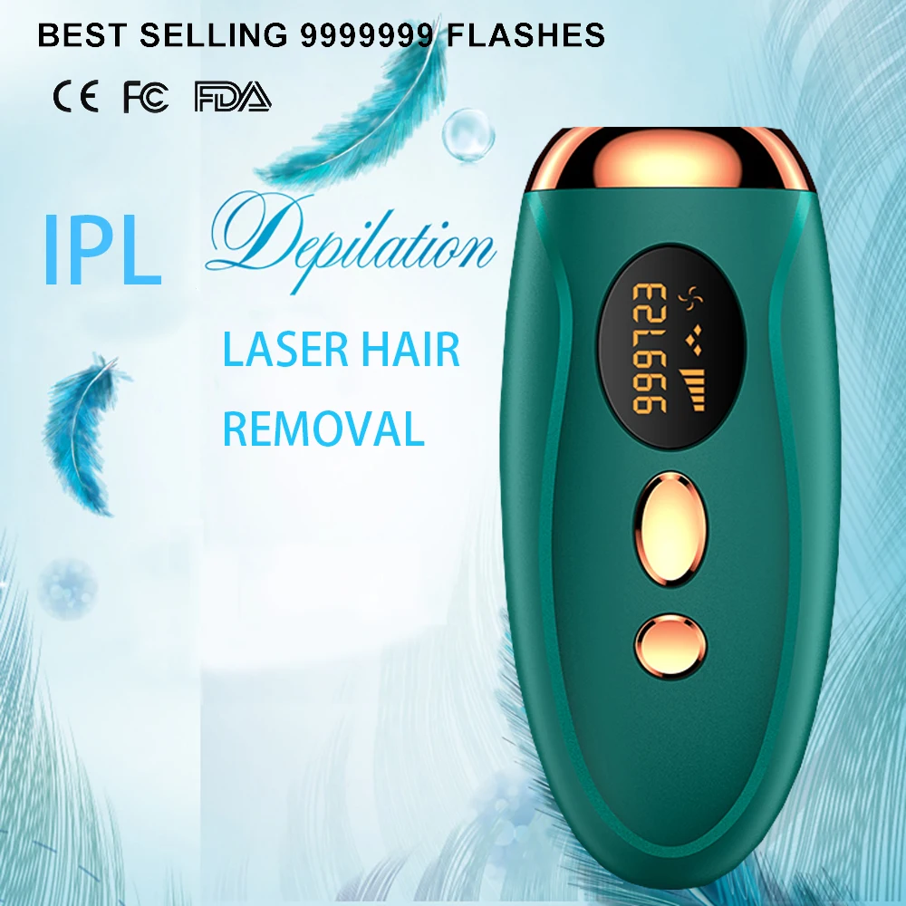 IPL Hair Removal Mini Handheld Laser Epilator Machine for Whole Body Permanent Painless Depilador 999999 Flash Hair Remover