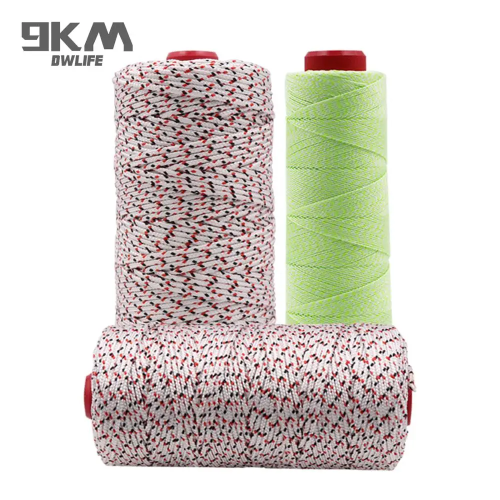 Braided Dacron Fishing Line Outdoor Kite Line 500-1000ft Multi-Functional Camping Flag Tying Band Fishing Applications 50-500Lbs