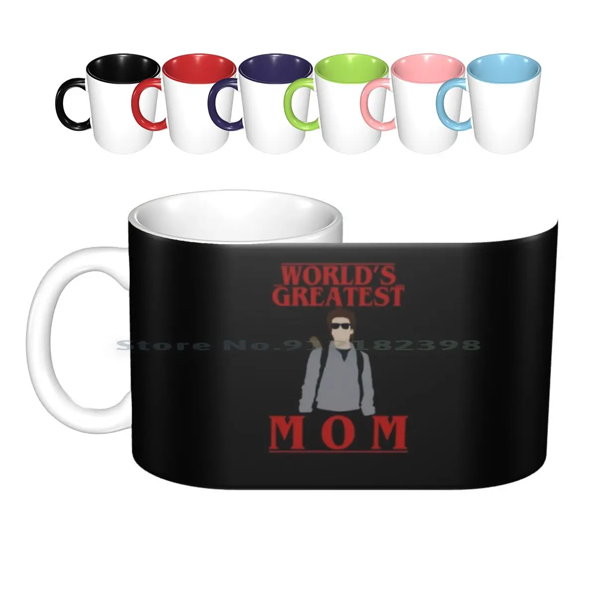 Steve - World's Greatest Mom Ceramic Mugs Coffee Cups Milk Tea Mug Steve Joe Keery Dad Netflix Upside Down Demogorgon Creative