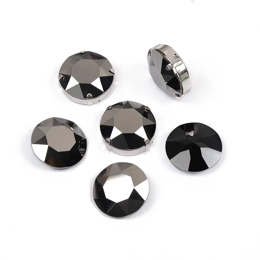 YANRUO 1201 Runde 27mm Genähte Steine Glaskristalle Große Strasssteine Rivoli Pointback DIY Diamantsteine für Schmuck und Kleidung – Detail 29