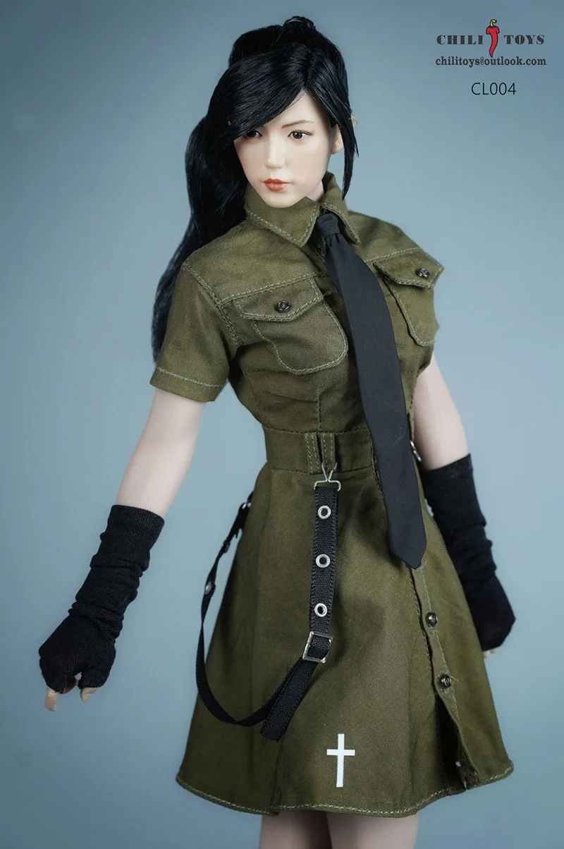 CL004 1/6 kobiety żołnierz dziewczyna wojskowy kostium bojowy seksowna energiczna odzież robocza mundur wojskowy dla 12 "model postaci