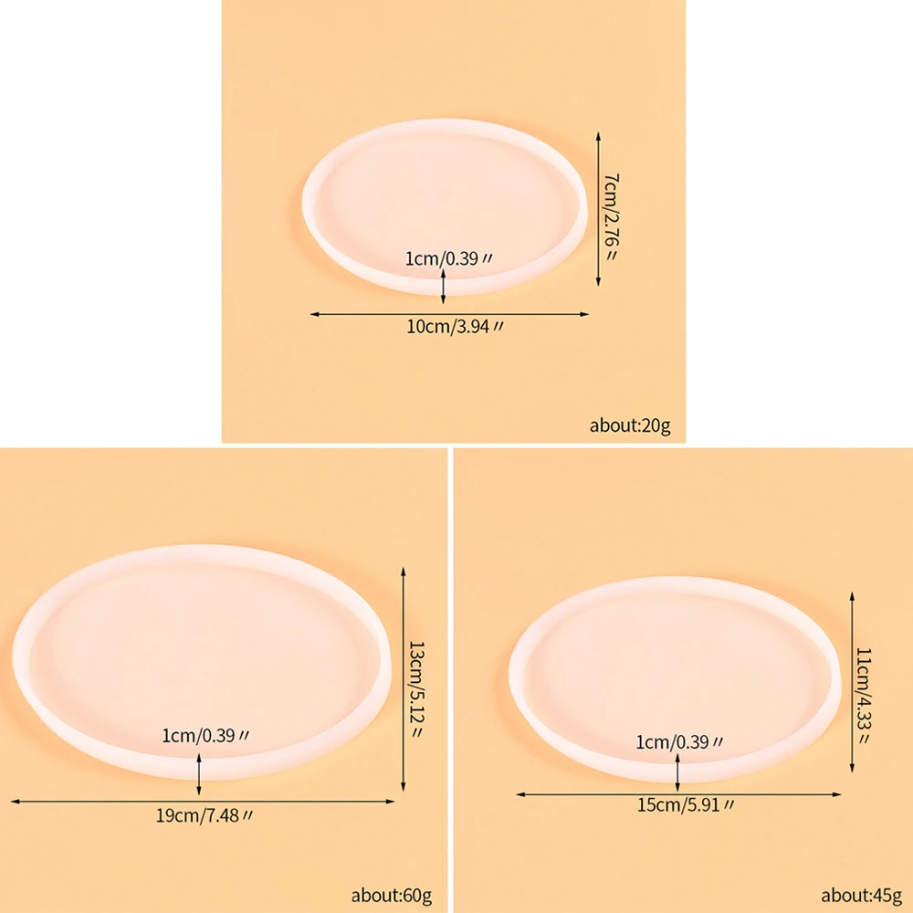 Oval Tray Silicone Casting Resin Molds For DIY Resin Epoxy Tray Coaster Jewelry Findings Tools Moulds Uv Epoxy Handmade Artcraft