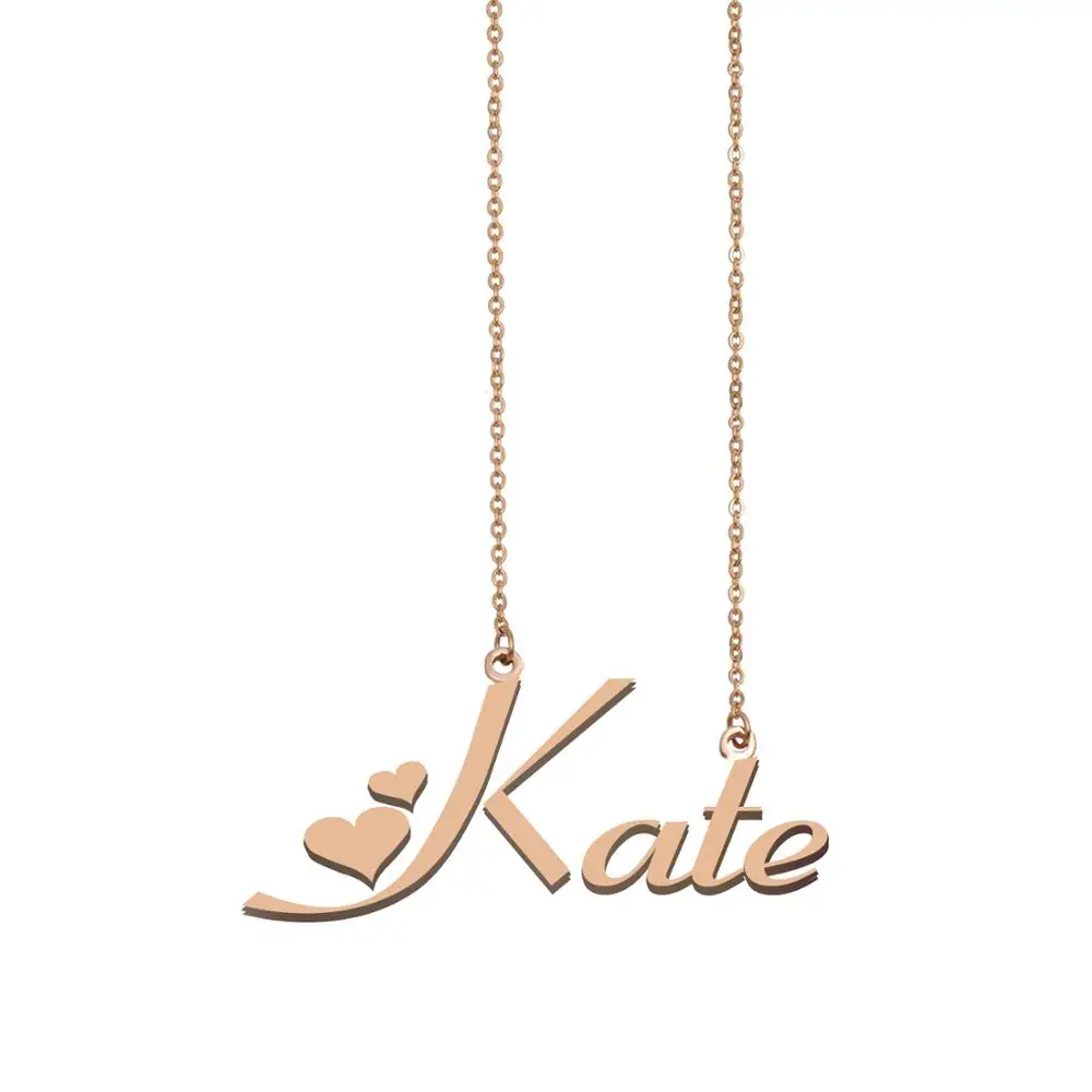 

Kate Name Necklace Custom Nameplate Pendant for Women Girls Best Friends Birthday Wedding Christmas Mother Days Gift