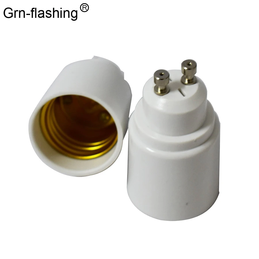 GU10 to E27 ampul baz adaptörü iki pinli konnektör Edison vida ışık soketi dönüştürücü isıya dayanıklı 200 ℃ hayır yangın tehlikesi