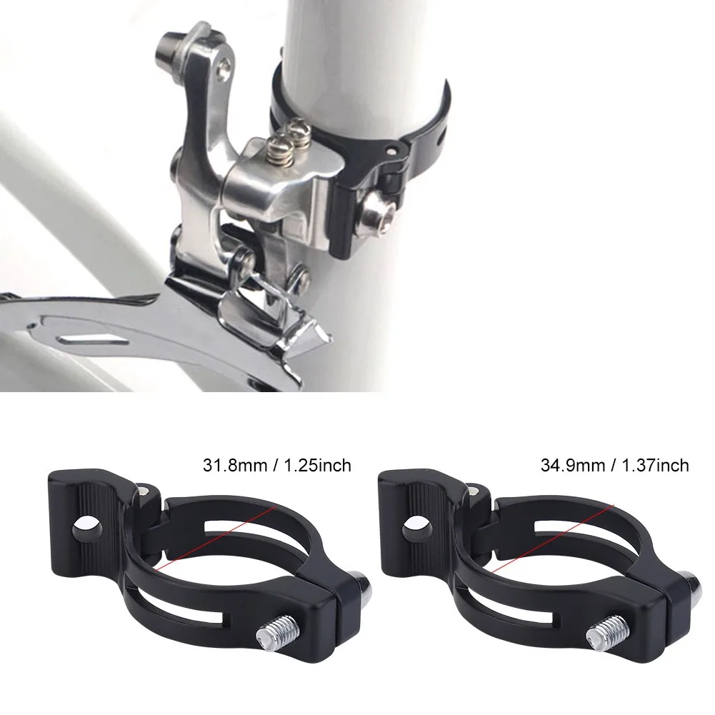 31.8/34.9mm Bicycle Front Derailleur Adapter Hanging/locking Front Derailleur Braze On Clamping Ring Band Adapter Clamp