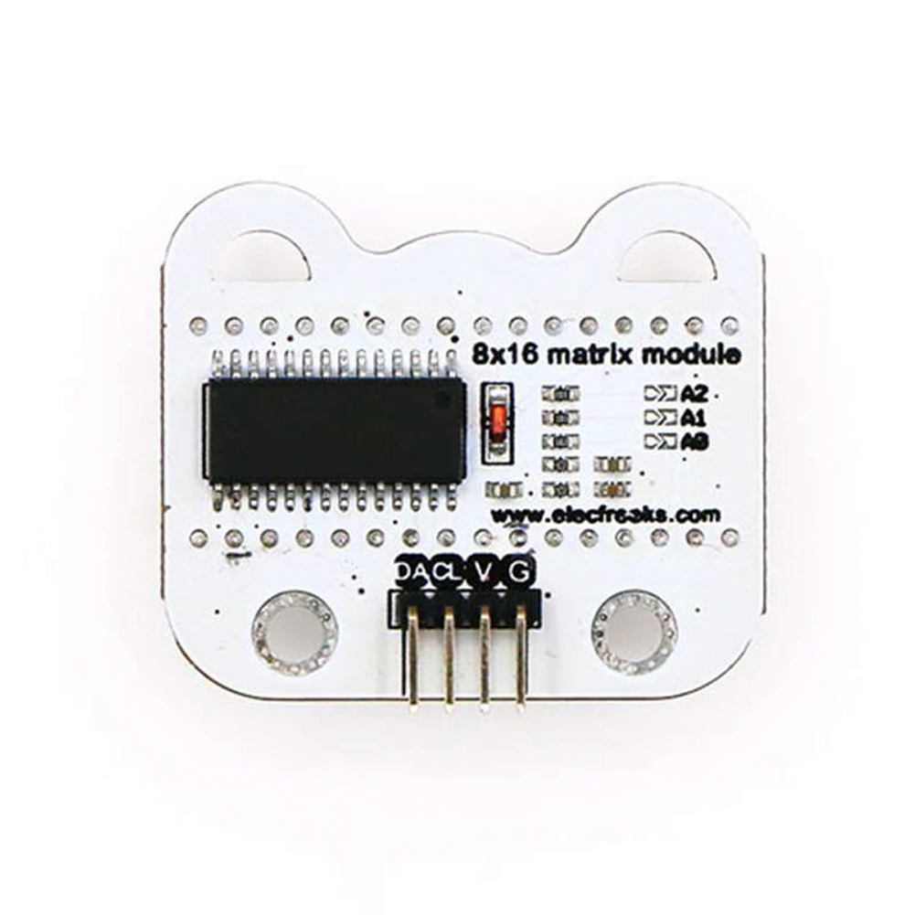 Micro:Bit 8x16 schermo del modulo a matrice V1.2 DC 3-5V connettore IIC a scorrimento-visualizzazione dei numeri lettere simboli per microbit