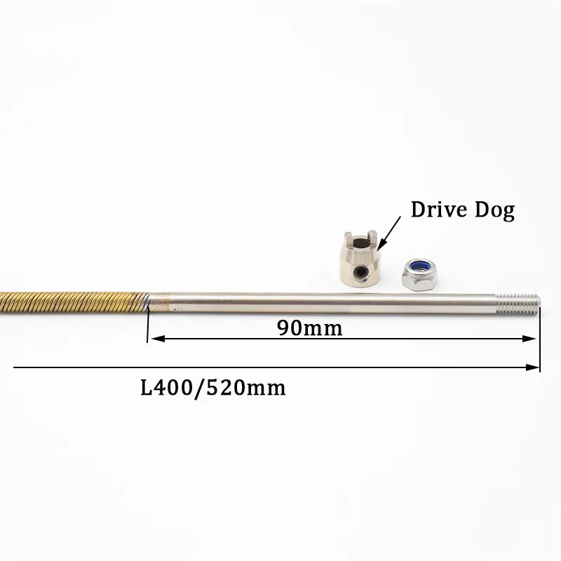 4.76mm 3/16'' Flexible Shaft Positive/Reverse Transmission Shaft Length 520mm Flex Cable With Drive Dog For RC Electric Boat