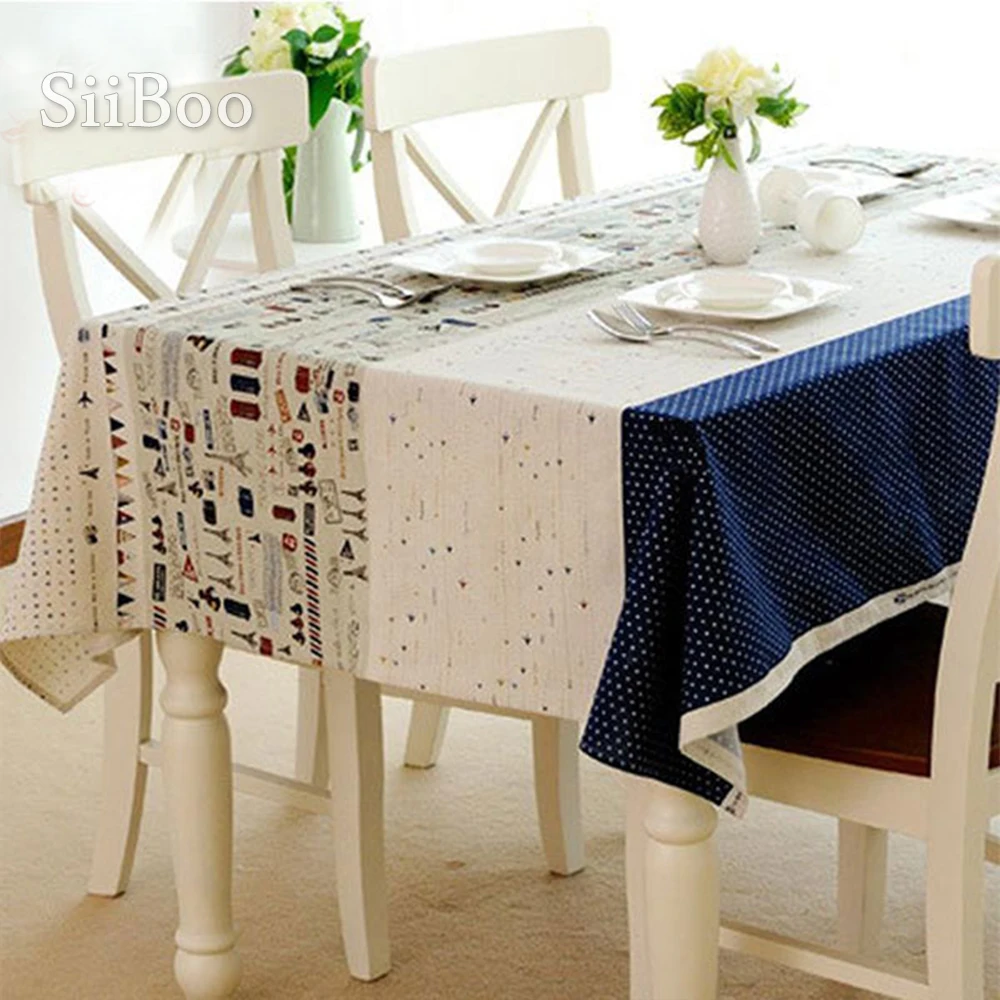 

Hot sale American country style print Table Cloth cotton/linen fabric for Dining Table Cover Kitchen Home Textile SP1059