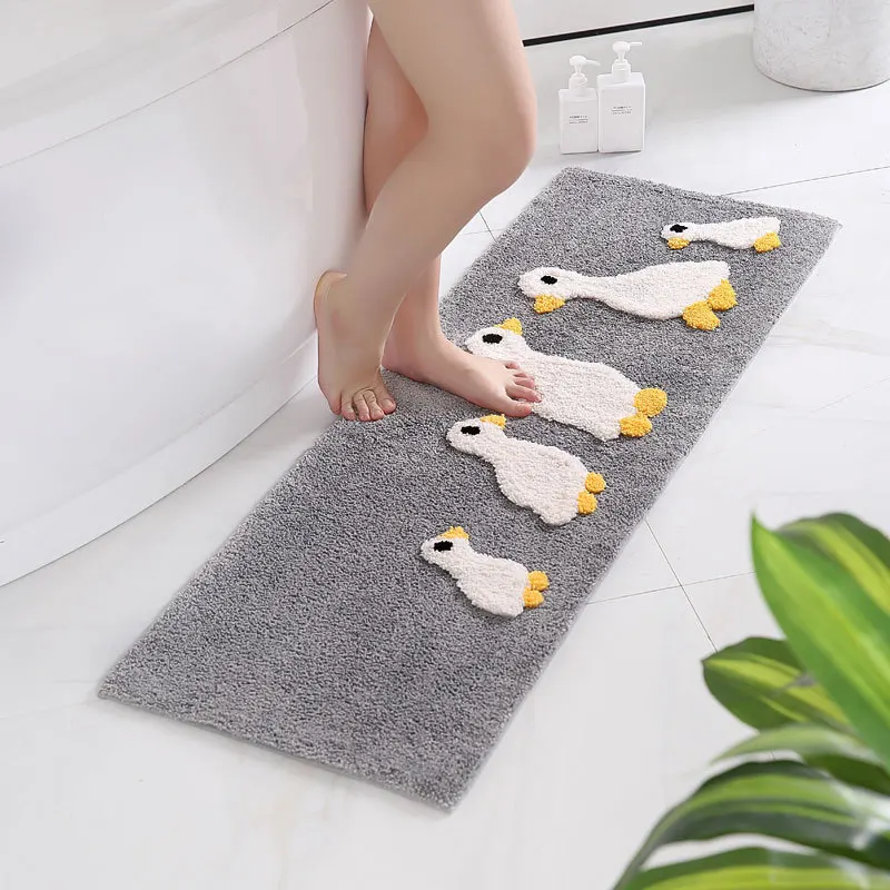 

Imitation Cashmere Carpet Velvet Bathroom Absorbent Floor Mat Living Room Bedroom Kitchen Entrance Mat Non-slip Mat