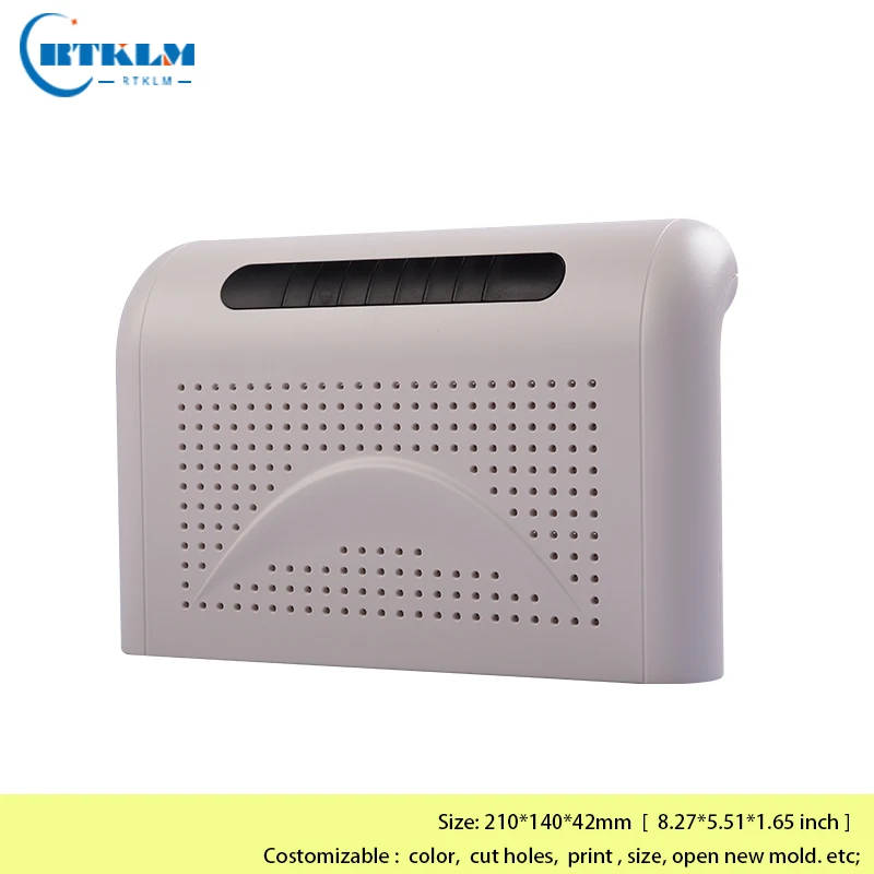 DIY Wifi Router Enclosure ABS Plastic Electrical Box Network Instrument Case 210x140x42mm for Home Networking Equipment
