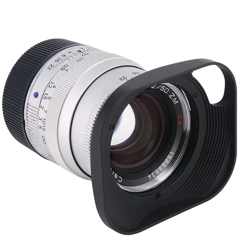 Haoge LH-ZV02P Metal Square Lens Hood for Carl Zeiss Planar T* 2/50 50mm f2 ZM, 35mm/F2 Lens Hollow Out