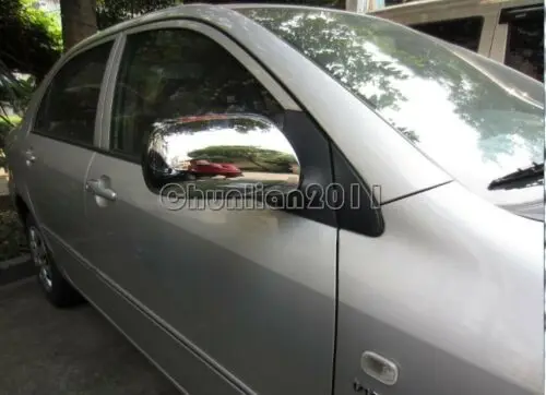 Chrome Rearview Side Mirror Cover Trim for Toyota 09-11 Corolla Matrix 07-11 Yaris 04-09 Prius