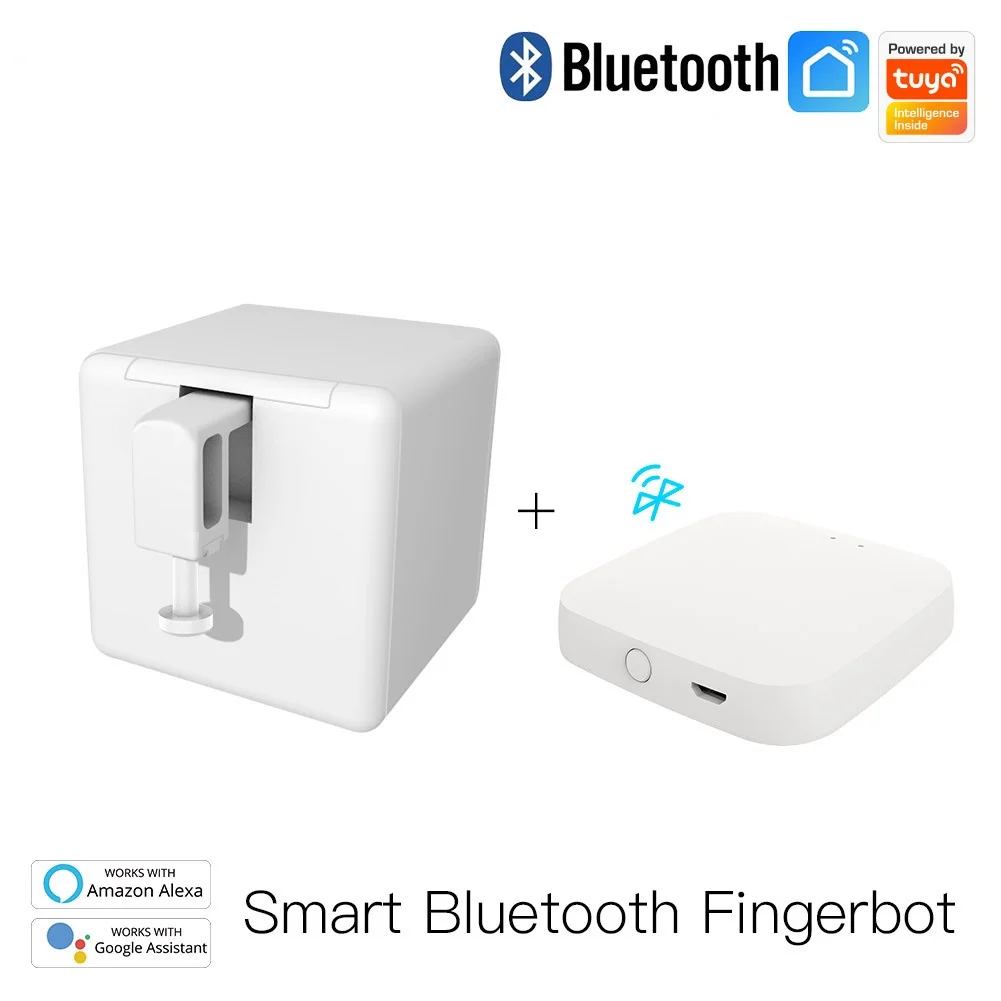 

Tuya Bluetooth Smart Fingerbot Switch Button Pusher Smart Life App Voice Control Via Alexa Google Assistant Smart Home Gadgets