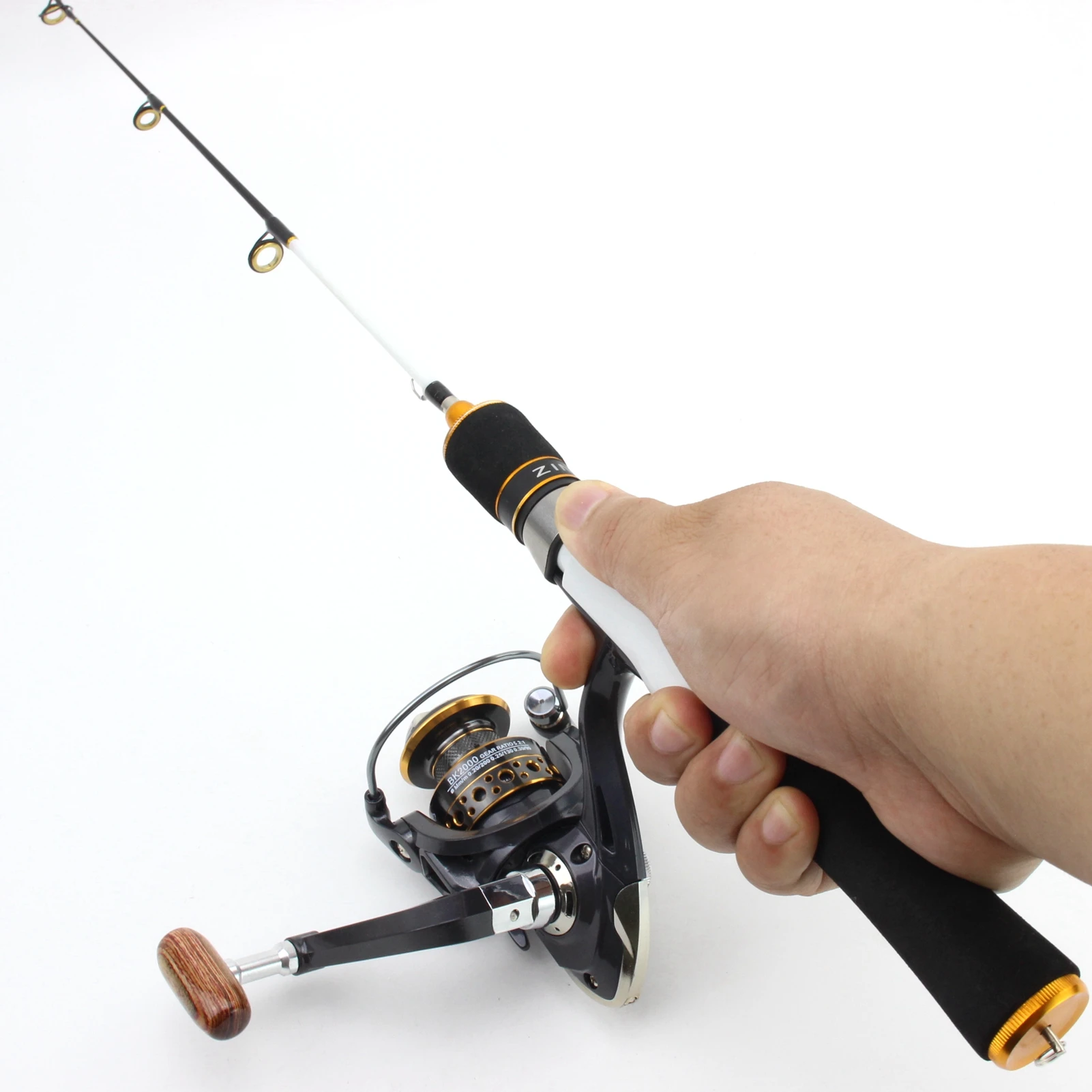 NEW 58cm Winter fishing Rod Reel Combos Ultra-short and ultra-light ice fishing rod 2000 reel set Winter carp fishing pole pesca