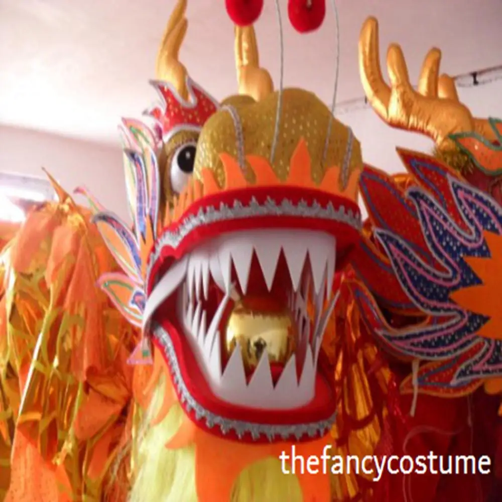 22m adult size 12 player Dragon dance costume Mascot costume Stage Prop Chinese culture Spring festival celebration