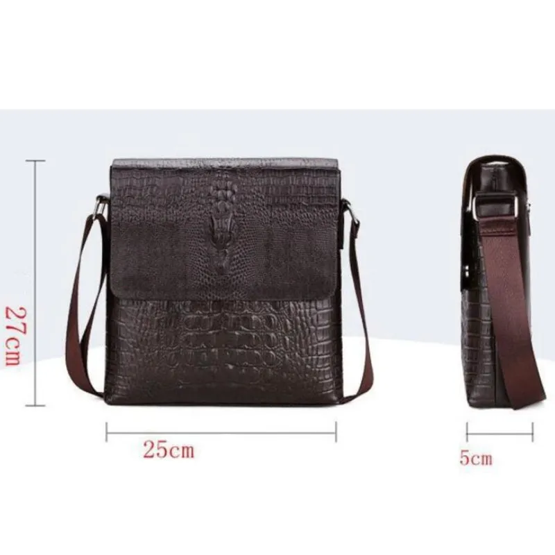 Crocodile Pattern Business Vertical Section PU Leather Korean Version Crossbody Shoulder Bags Briefcase 2201 25X27X5cm