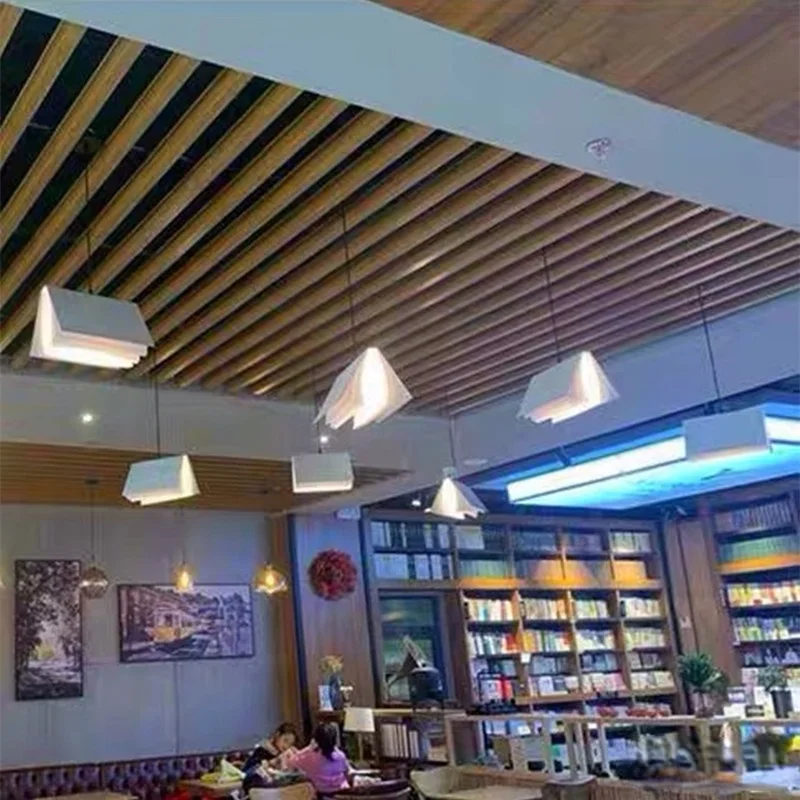 Modern Led Book Pendant Light Living Dining Room Study Chandelier Hanging Lighting Night Lamp Bedroom Kitchen Restaurant Light